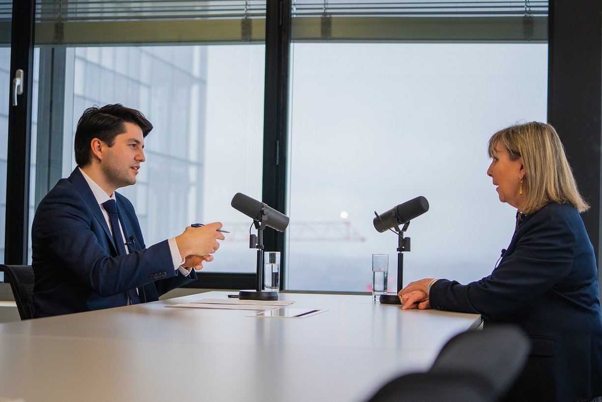 Christos Floros with Lydie Polfer, Mayor of Luxembourg City and mP.